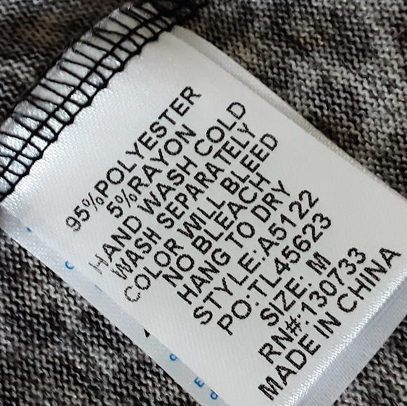 EMGEE Drape Front Hi-Low Leopard Print Drop Long Sleeve Blouse Sz M - Picture 7 of 7